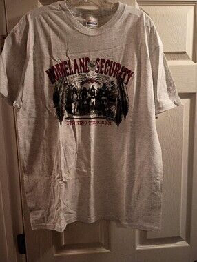 NWOT Men's Haines Homeland Security Graphic Tee - Gray T-Shirt